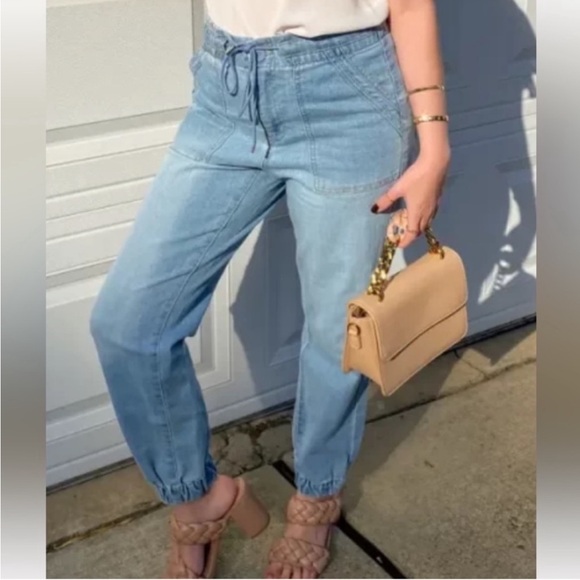 Altar’d State Joggers Chambray Tencel Jean Jogger Pants - Picture 3 of 12